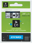 Dymo D1 Label Tape Black on Clear 9mm x 7m Each