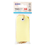 Avery Tag It Shipping String Pastel Yellow 24 Pack