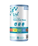 Livi 6004 Essentials Commercial Wipes Blue 90 wipes
