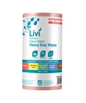 Livi 6007 Essentials Commercial Sanitising Wipes Red 90 Wipes