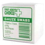 First Aiders Choice Non Sterile Gauze Square Swab 100 Pack