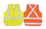 DNC HiVis Cross Back Safety Vests with Tail Yellow