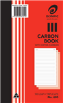 Olympic 605 Carbon Triplicate Book Red 10 per Pack