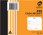 Olympic 714 Cash Receipt Duplicate Book Orange 20 per Pack