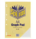 Spirax 805 Graph Pad 7 Hole Punched 50 Leaf 5mm A4 10 per Pack