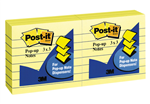 Post It R335YL Pop Up Notes Ruled 73x73mm Yellow 6 Pack