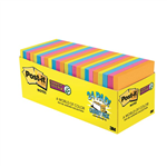 Post It Super Sticky Notes Rio de Janeiro Assorted Cabinet 76x76mm Pack 24