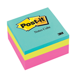 Post It Notes 2027 Memo Cube 76x76mm Pink Wave