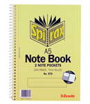 Spirax 570 Notebook 2 Pockets 200 Pages A5 5 per Pack