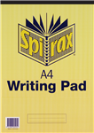 Spirax 411 Writing Pad White Ruled 100 Leaf 411 A4 5 per Pack