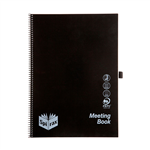 Spirax P703 Meeting Book 140 Pages A4 Black 5 per Pack