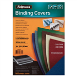 Fellowes Binding Cover Leathergrain A4 Royal Blue 100 Pack