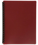 Marbig Display Book Refillable A4 20 Pocket Maroon 20 per Pack