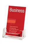 Esselte Business Card Holder Vertical Free Standing Clear