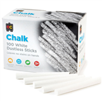 EC Chalk Dustless White 100 Box