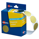 Avery Self Adhesive Dots 24mm Gold 250 Box