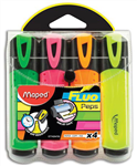 Maped Fluo Peps Highlighter Assorted 4 Pack