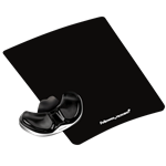 Fellowes Gliding Palm Support  Mouse Pad Clear Gel Black Each