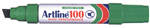 Artline 100 Permanent Marker Chisel Green 6 per Box