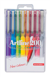 Artline 200 Fineliner Pens Assorted Brights 8 Wallet