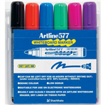 Artline 577 Whiteboard Markers Assorted 6 Pack