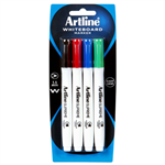 Artline Supreme Whiteboard Marker Bullet Assorted 4 Pack