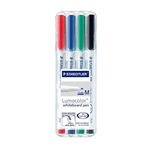 Staedtler 301 Lumocolor Whiteboard Markers Assorted Wallet 4