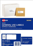 Avery Label General Use 24Up 64x338mm White 100 Pack