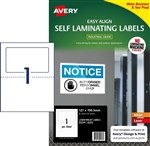 Avery Self Laminating Labels 1905 x 127 mm 5 Pack