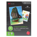 GBC Laminating Pouch Gloss 80 micron A4 Clear 100 Pack