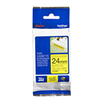 Brother TZES651 Strong Adhesive Tape 24mm Black on Yellow