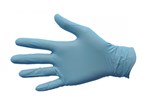 Bastion Nitrile Powder Free Micro Textured Disposable Gloves Soft Blue Medium Pack 100 10 per Carton