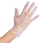 Bastion Vinyl Powder Free Disposable Gloves Clear Pk100