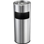 Compass Tidy Bin with Ashtray Brush Stainless Steel