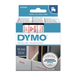 Dymo Tape Red on White 12mm x 7m Each