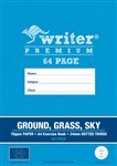 Writer premium A4 64pg 24mm Dotted Thirds Exercise Bk GroundGrassSky each 10 per Pack
