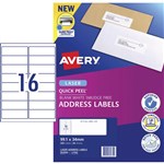 Avery Laser Address Labels White 20 Sheets