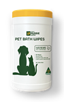 GREAT AUSSIE WIPES Pet Bath Wipes 80 Canister 10 per Carton