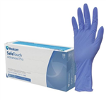Medicom Extra Small Safetouch Advanced Pro Nitrile Extended Cuff Gloves Box 100