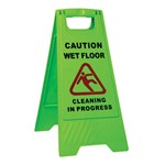 Sabco Caution Wet Floor A Frame Green Each
