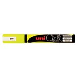 Uni Chalk Marker 25mm Bullet Fluro Yellow Each 12 per Box