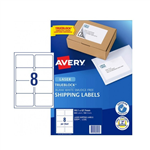 Avery L7165 TrueBlock Laser Labels 8UP Parcel White 100 Box