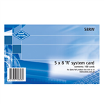 Zions System Card 5x8 White 100 Pack