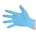 Bastion Lightly Powdered Latex Disposable Gloves Blue Bx100